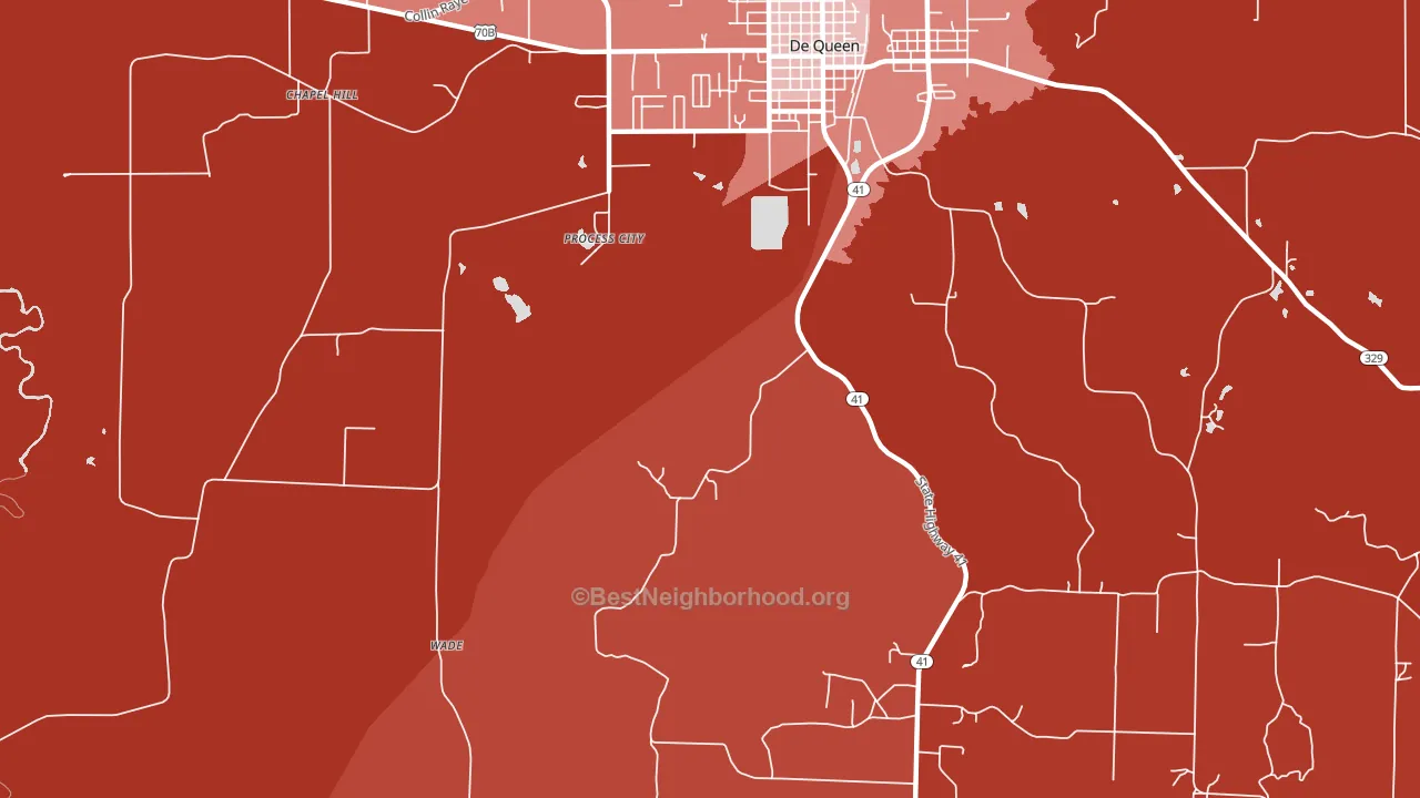 Process City, AR block-group political-lean map