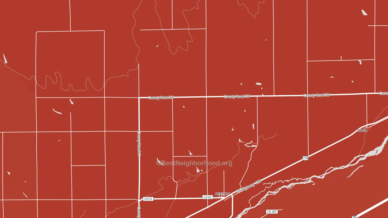 Proctor, CO block-group political-lean map