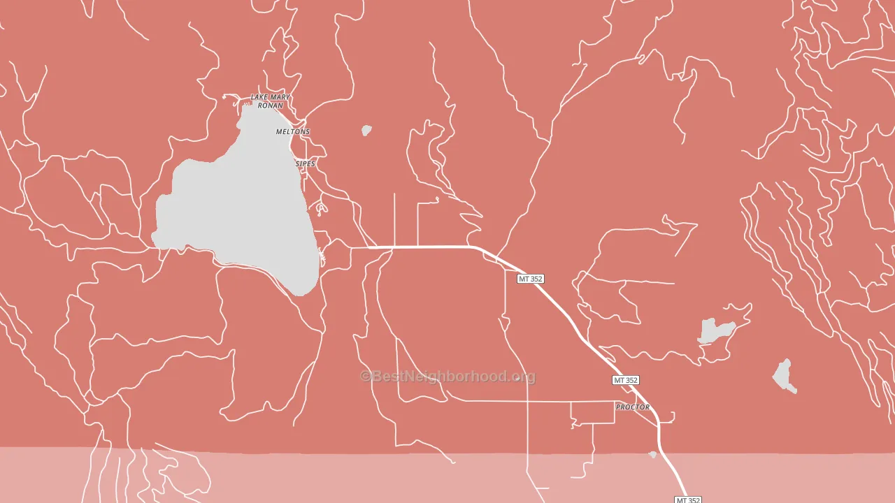 Proctor, MT block-group political-lean map