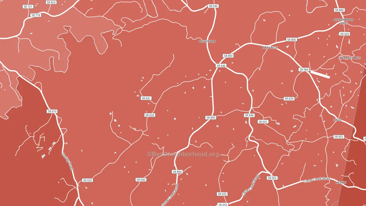 Progress, VA block-group political-lean map