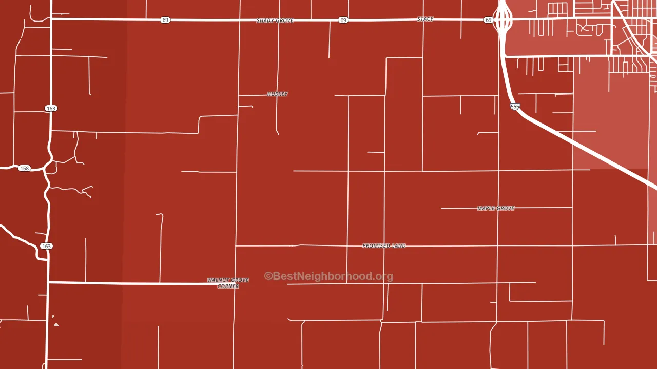Promised Land, AR block-group political-lean map