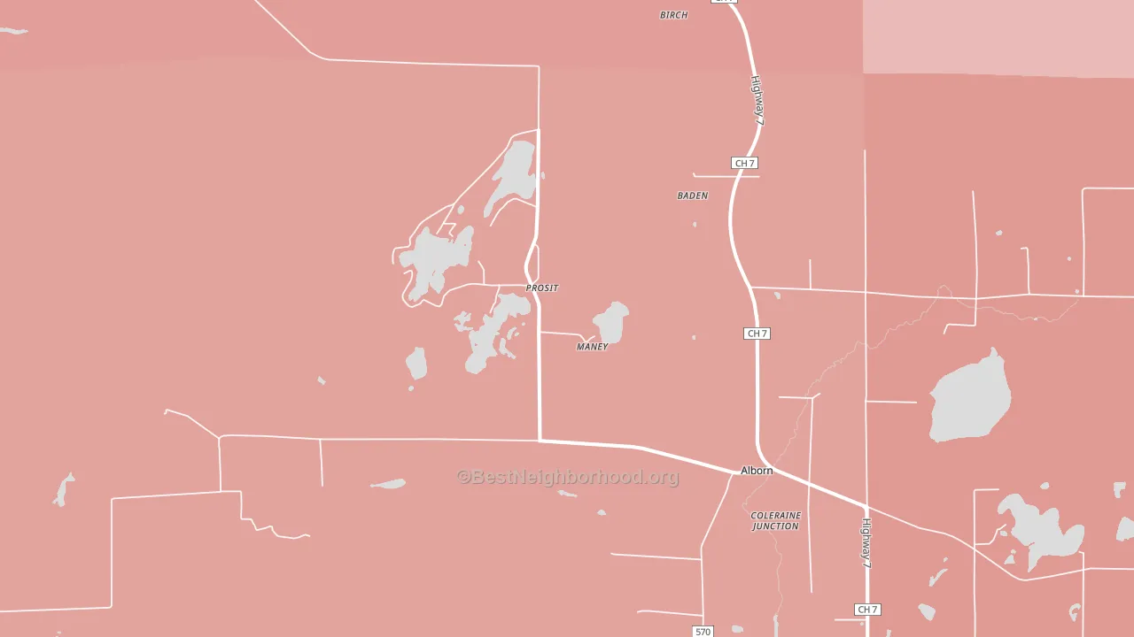Prosit, MN block-group political-lean map