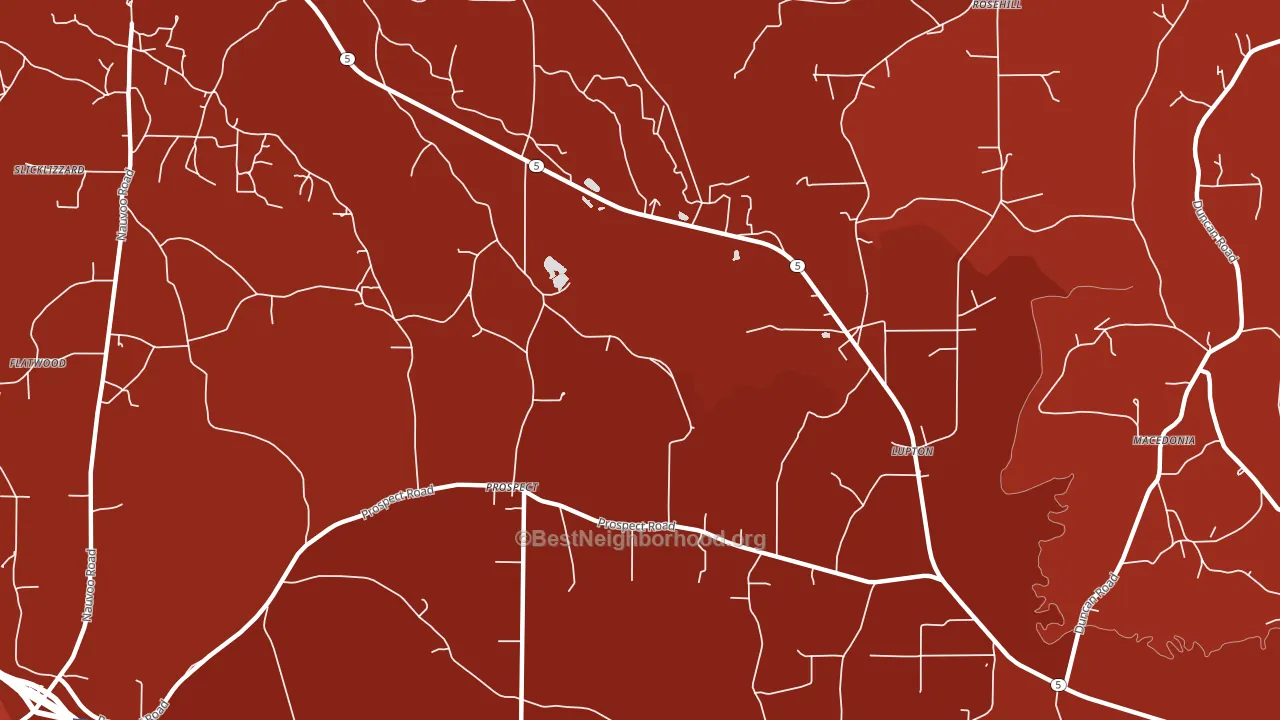 Prospect, AL block-group political-lean map