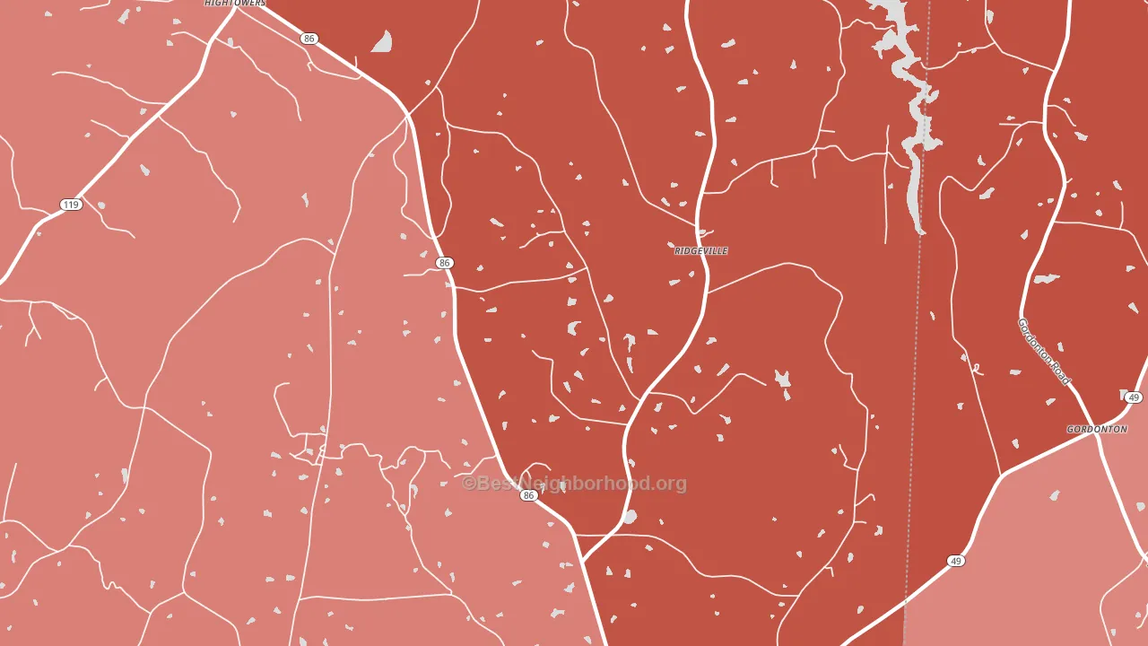 Prospect Hill, NC block-group political-lean map