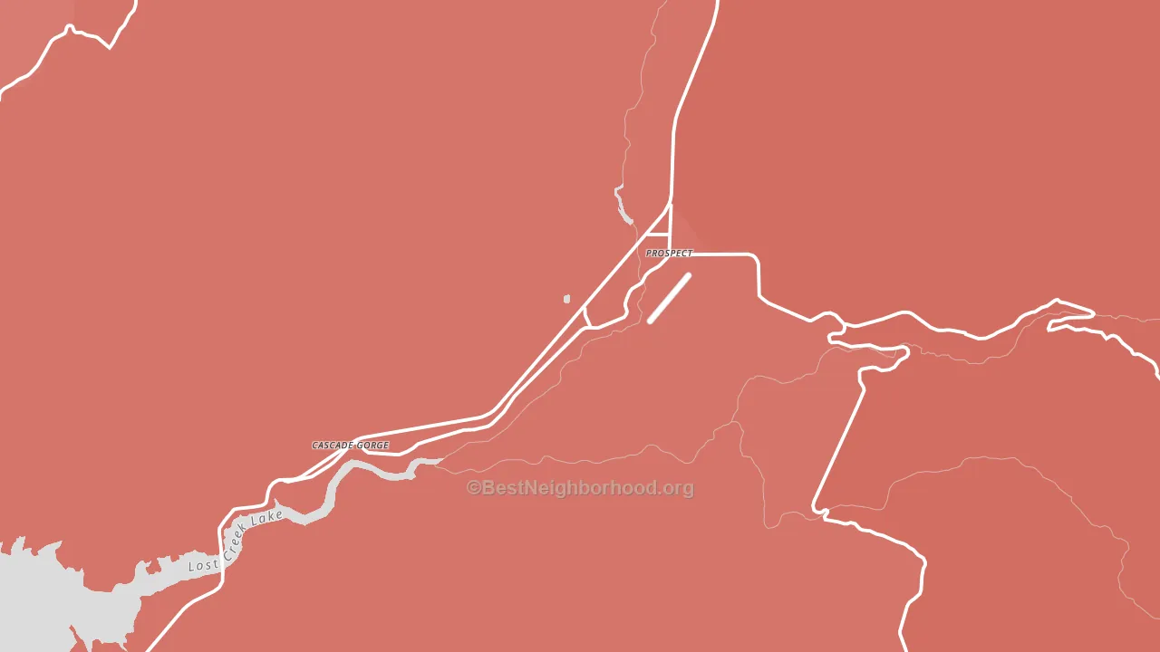 Prospect, OR block-group political-lean map