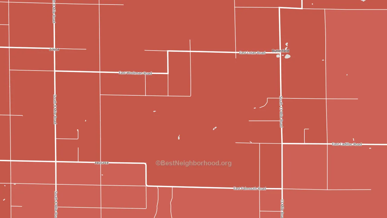Prosper, MI block-group political-lean map