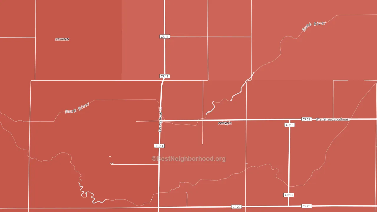 Prosper, ND block-group political-lean map