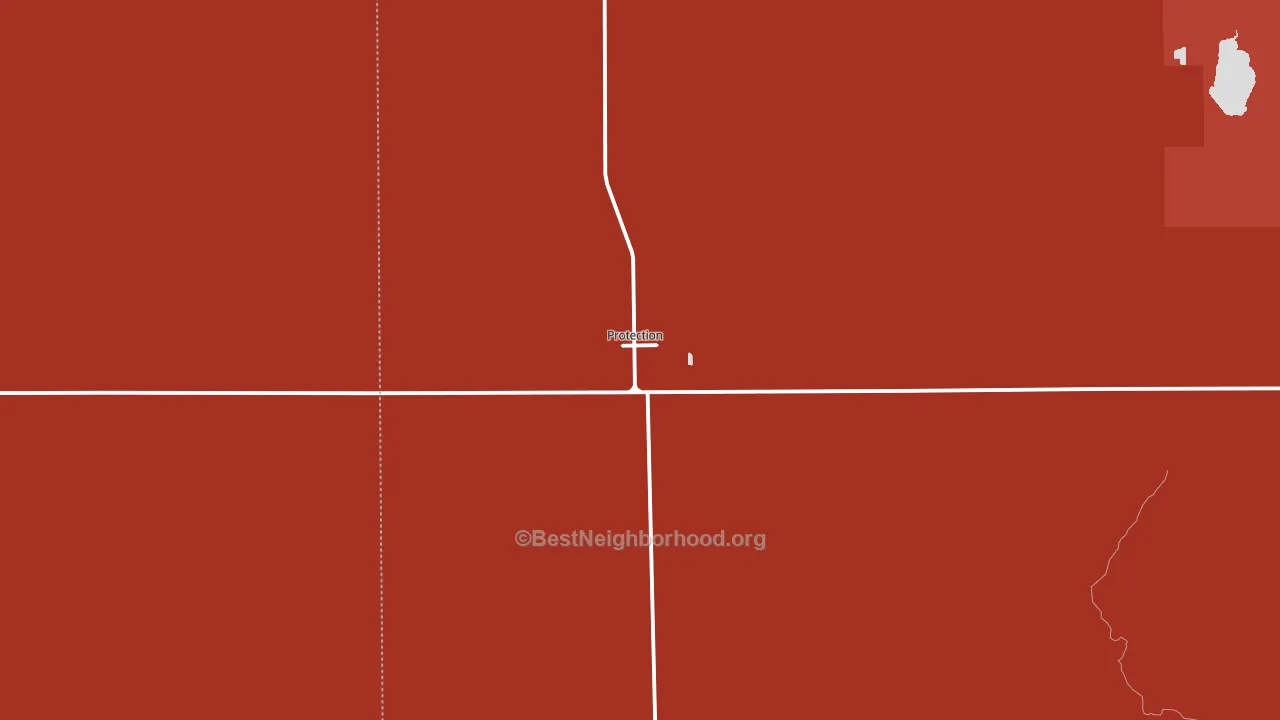 Protection, KS block-group political-lean map