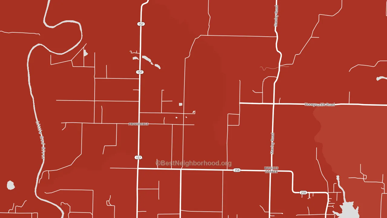 Providence, AR block-group political-lean map