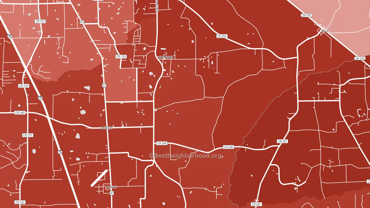 Providence, FL block-group political-lean map