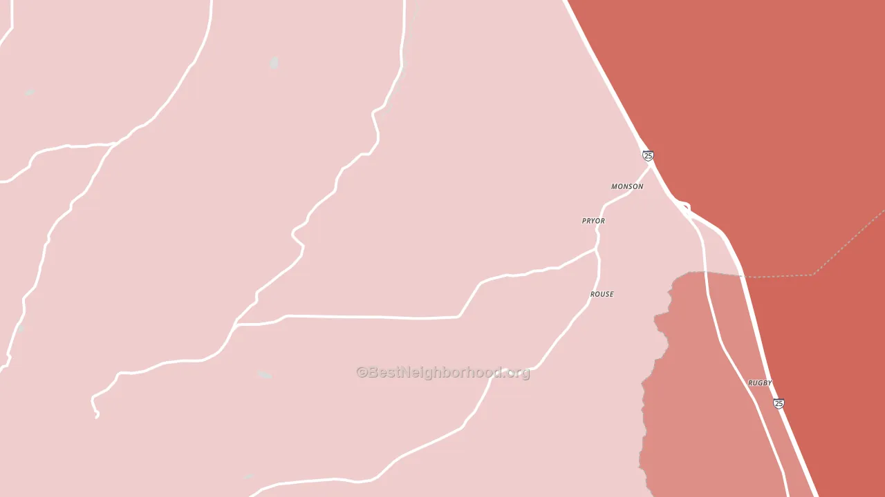 Pryor, CO block-group political-lean map