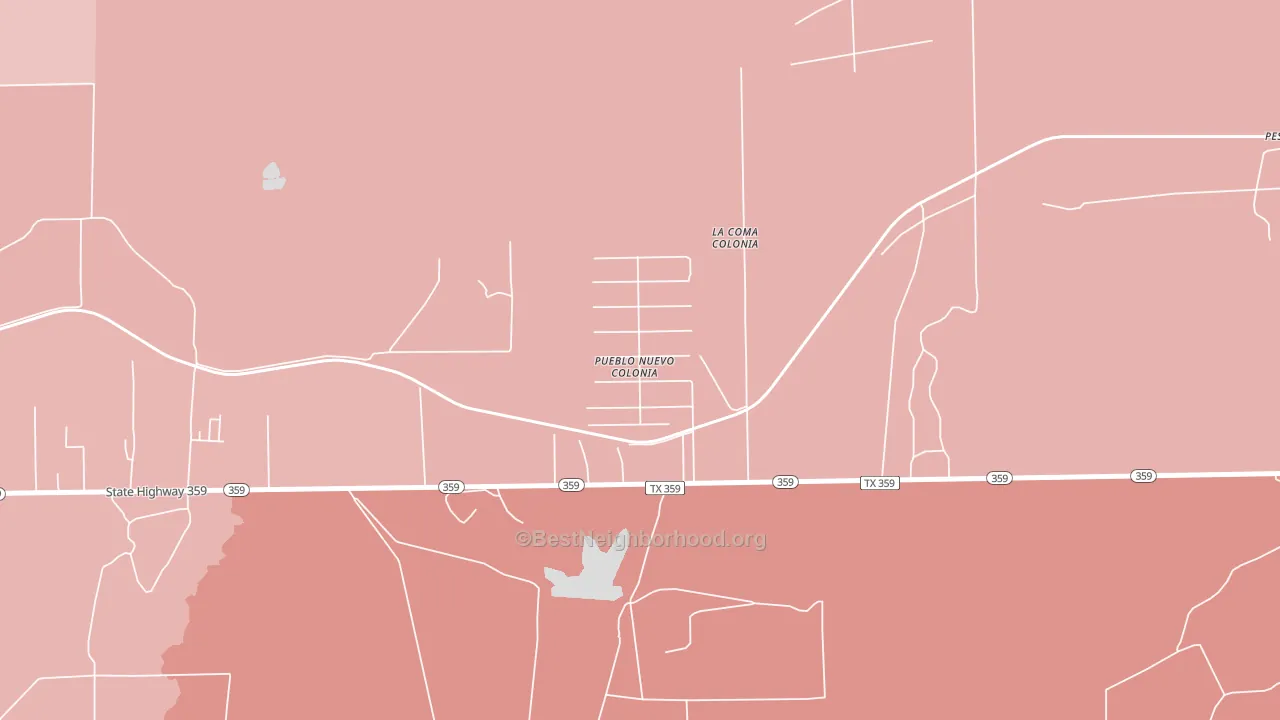 Pueblo Nuevo, TX block-group political-lean map