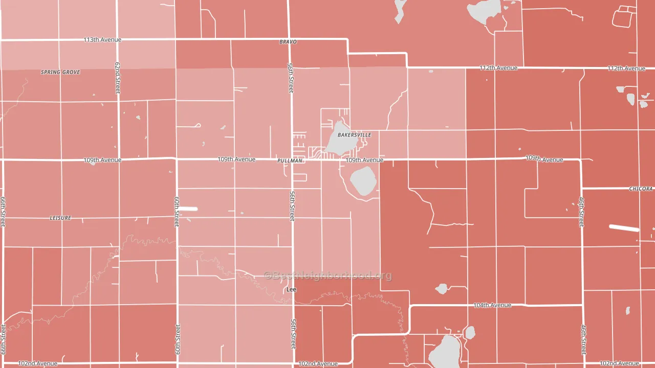 Pullman, MI block-group political-lean map