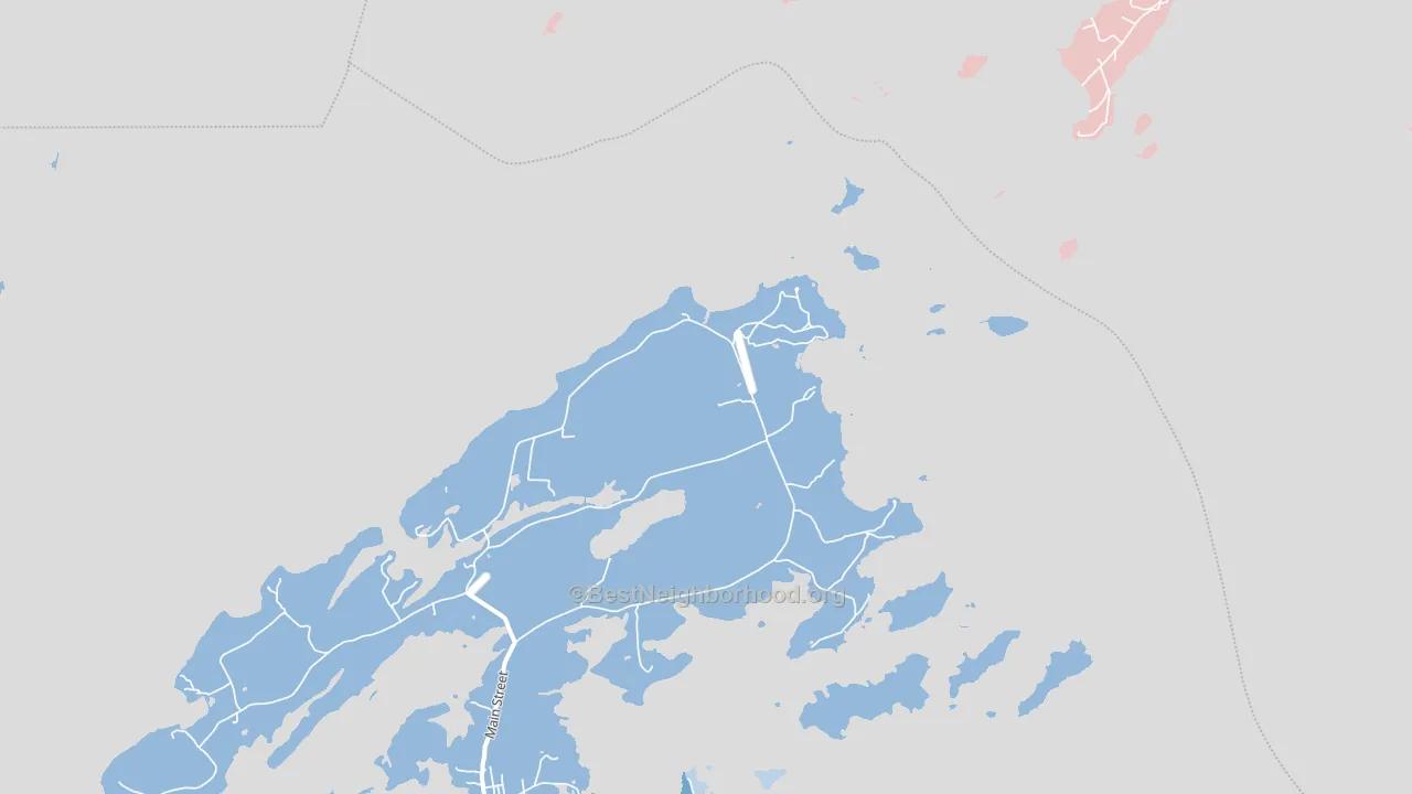 Pulpit Harbor, ME block-group political-lean map