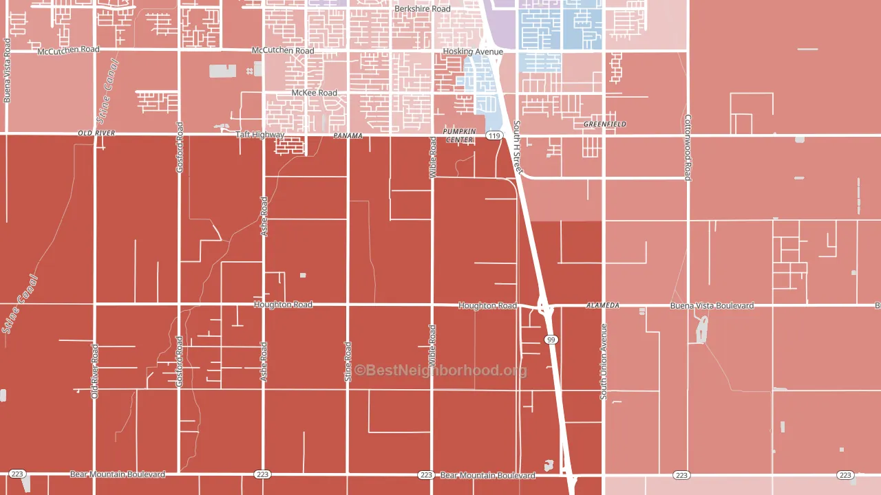 Pumpkin Center, CA block-group political-lean map