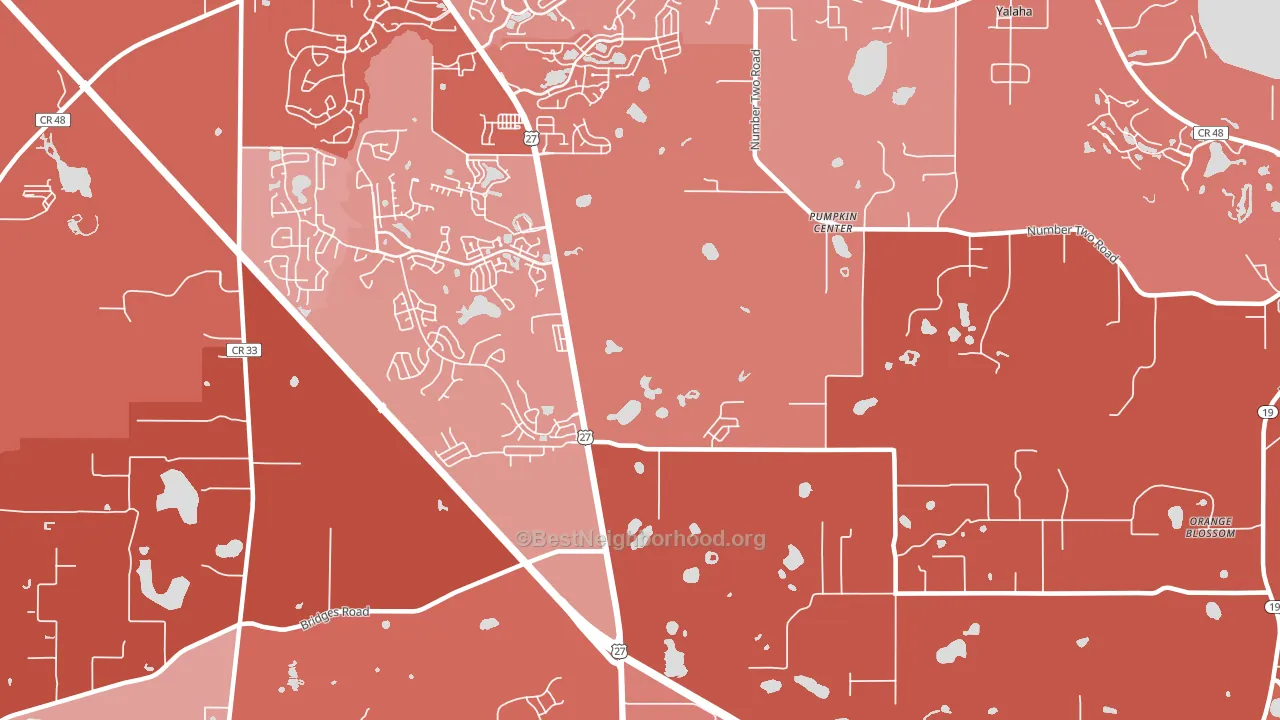 Pumpkin Center, FL block-group political-lean map