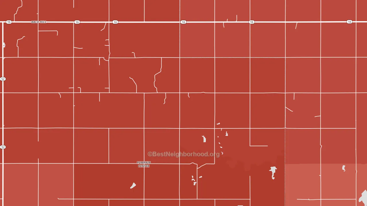 Pumpkin Center, OK block-group political-lean map