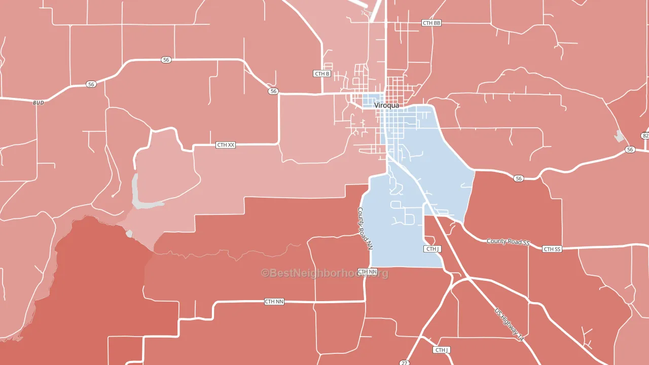 Purdy, WI block-group political-lean map