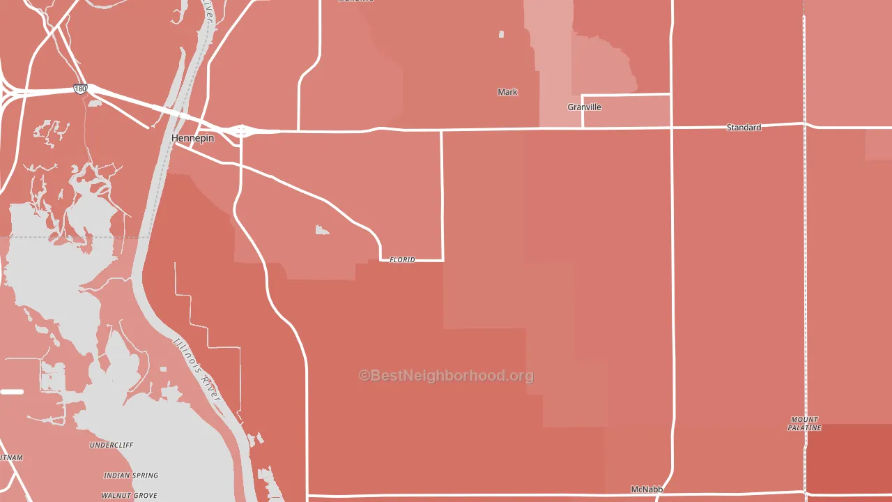 Putnam County, IL block-group political-lean map