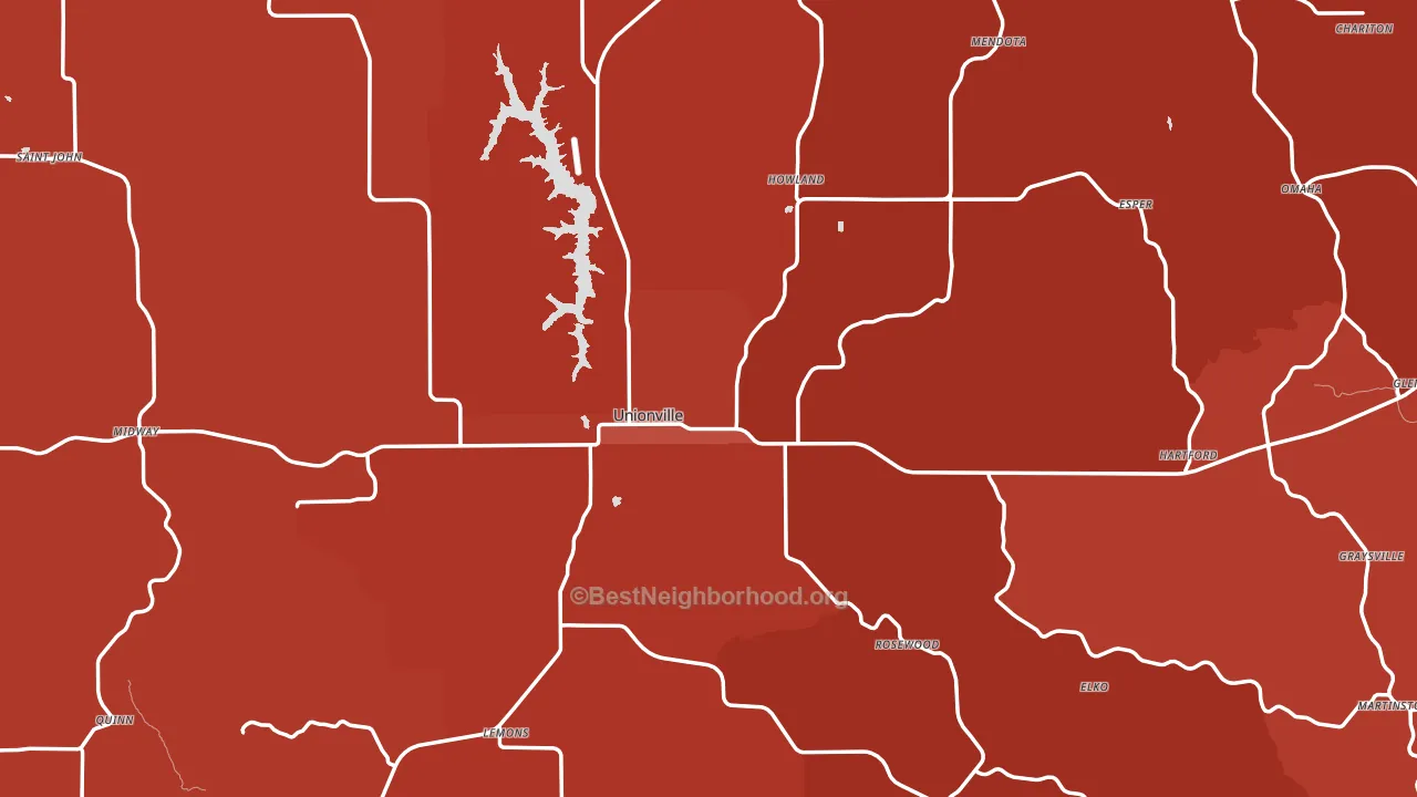 Putnam County, MO block-group political-lean map