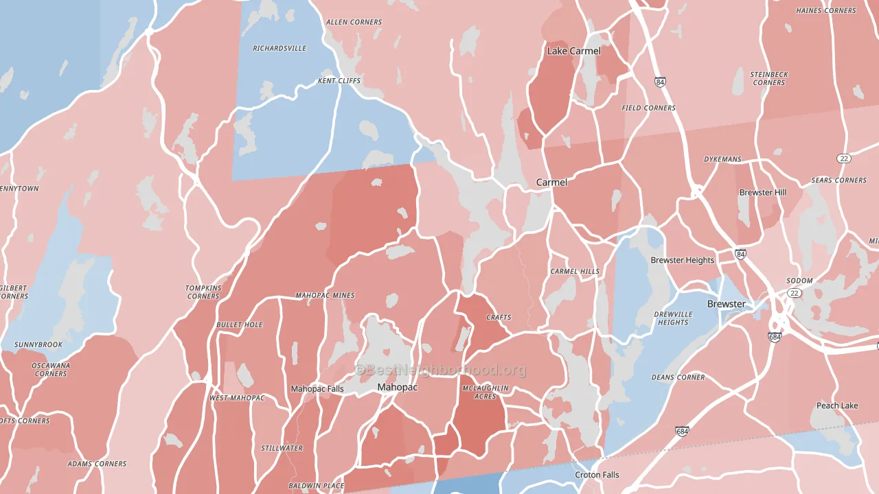 Putnam County, NY block-group political-lean map