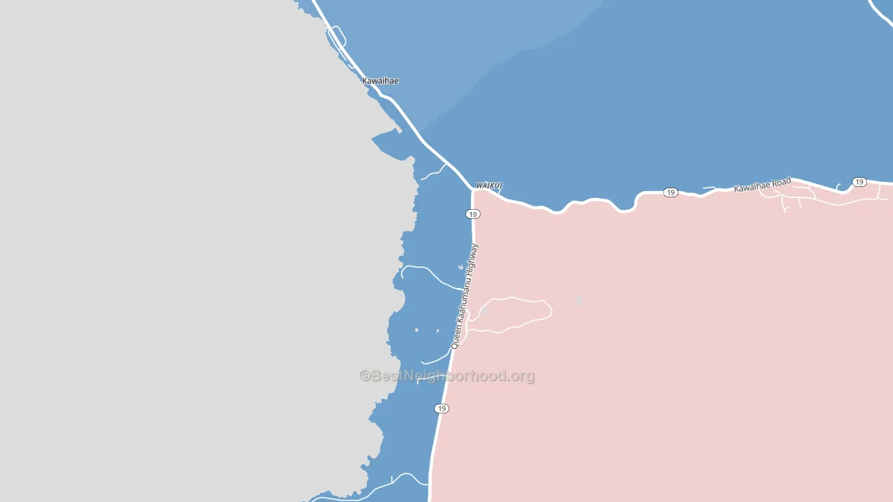 Puukohola Heiau National Historic Site, HI block-group political-lean map