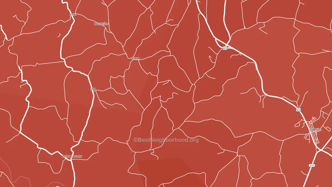 Pyrra, PA block-group political-lean map