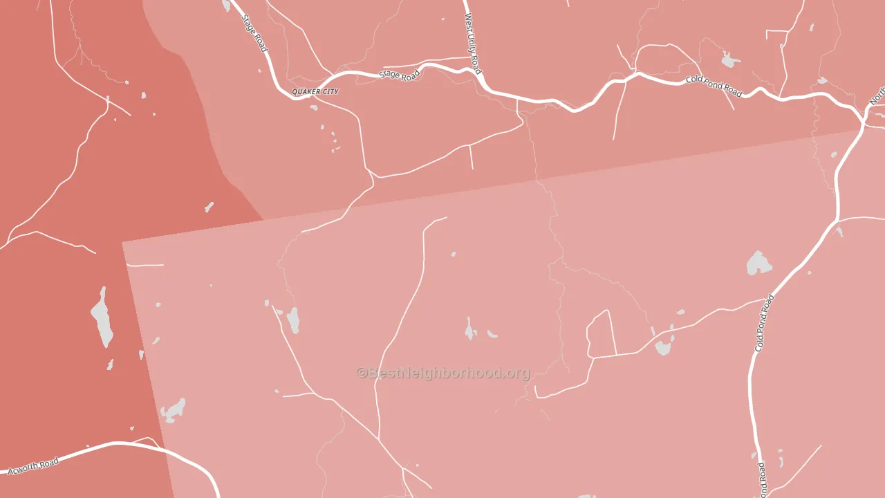 Quaker City, NH block-group political-lean map