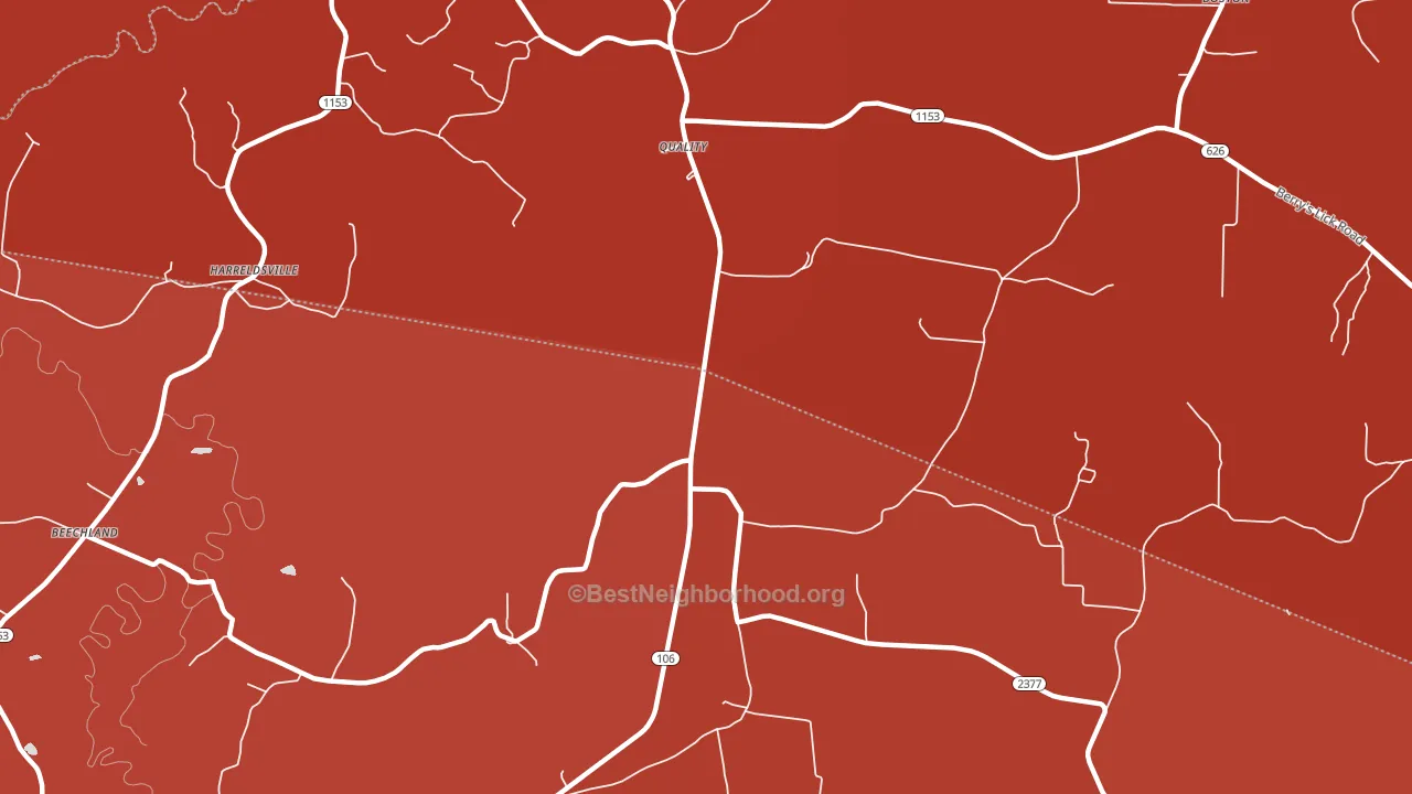 Quality, KY block-group political-lean map