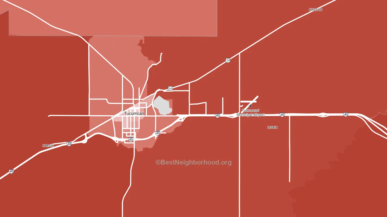Quay County, NM block-group political-lean map