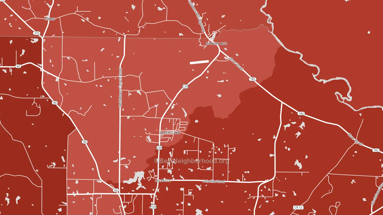 Queensland, GA block-group political-lean map