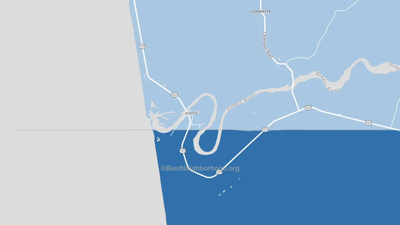 Queets, WA block-group political-lean map