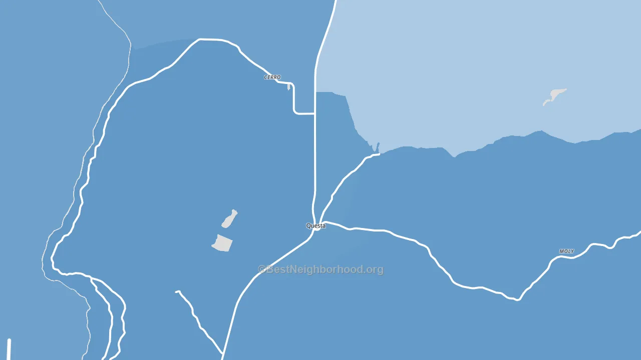 Questa, NM block-group political-lean map