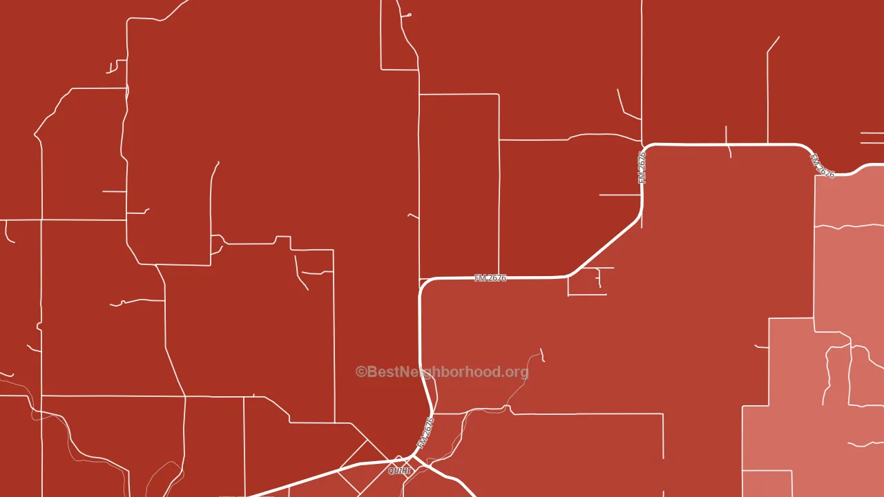 Quihi, TX block-group political-lean map