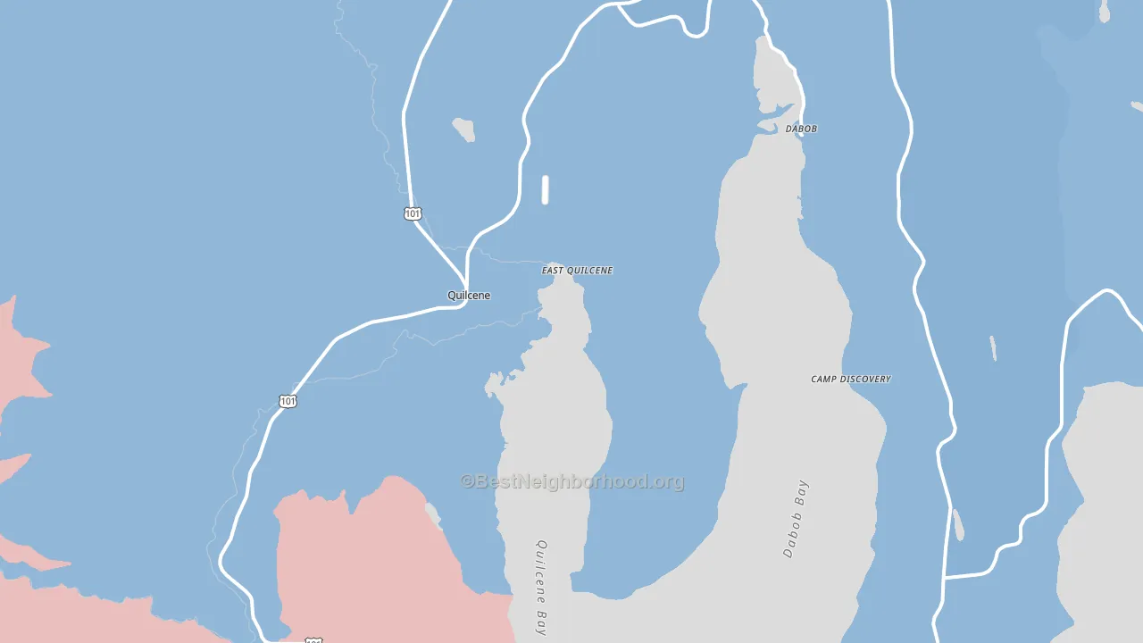Quilcene, WA block-group political-lean map