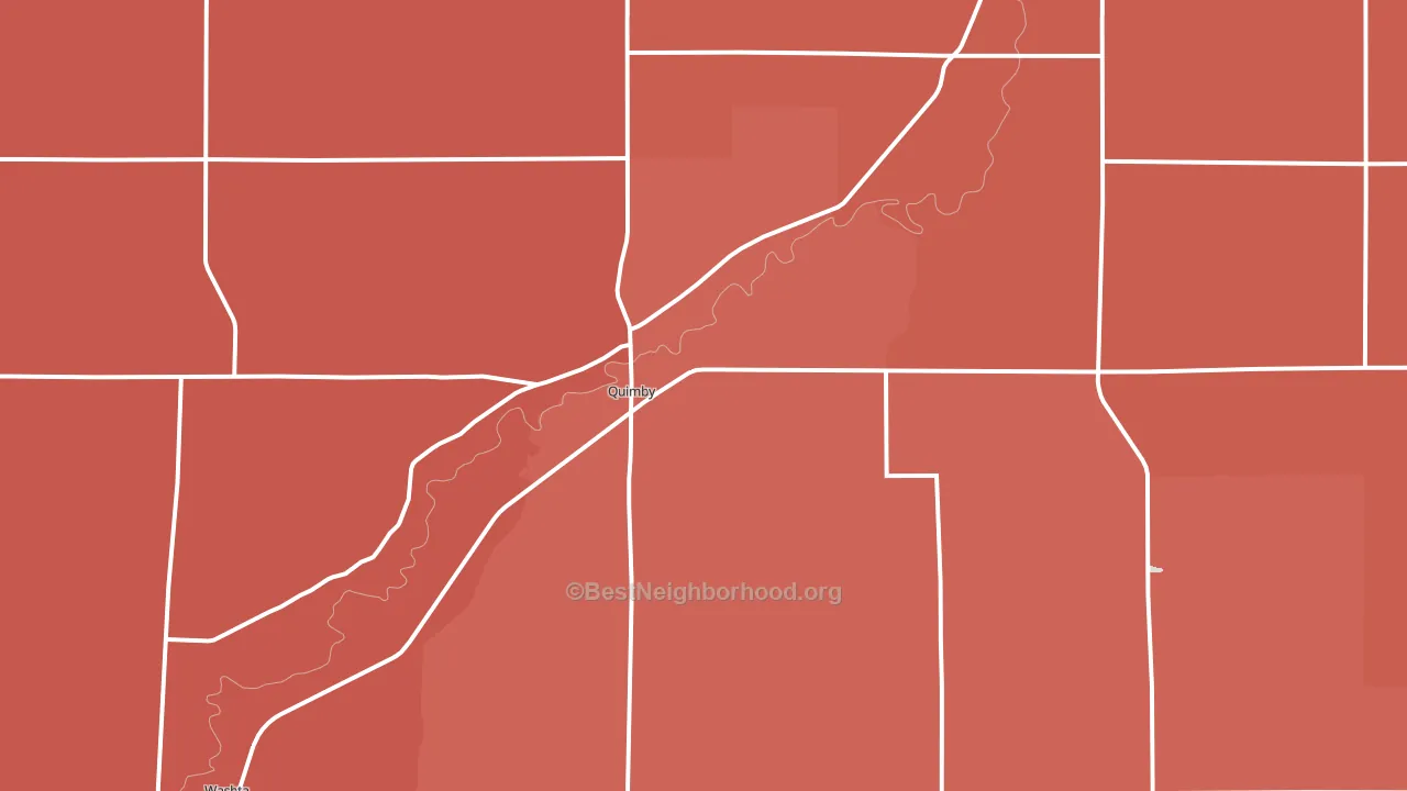 Quimby, IA block-group political-lean map