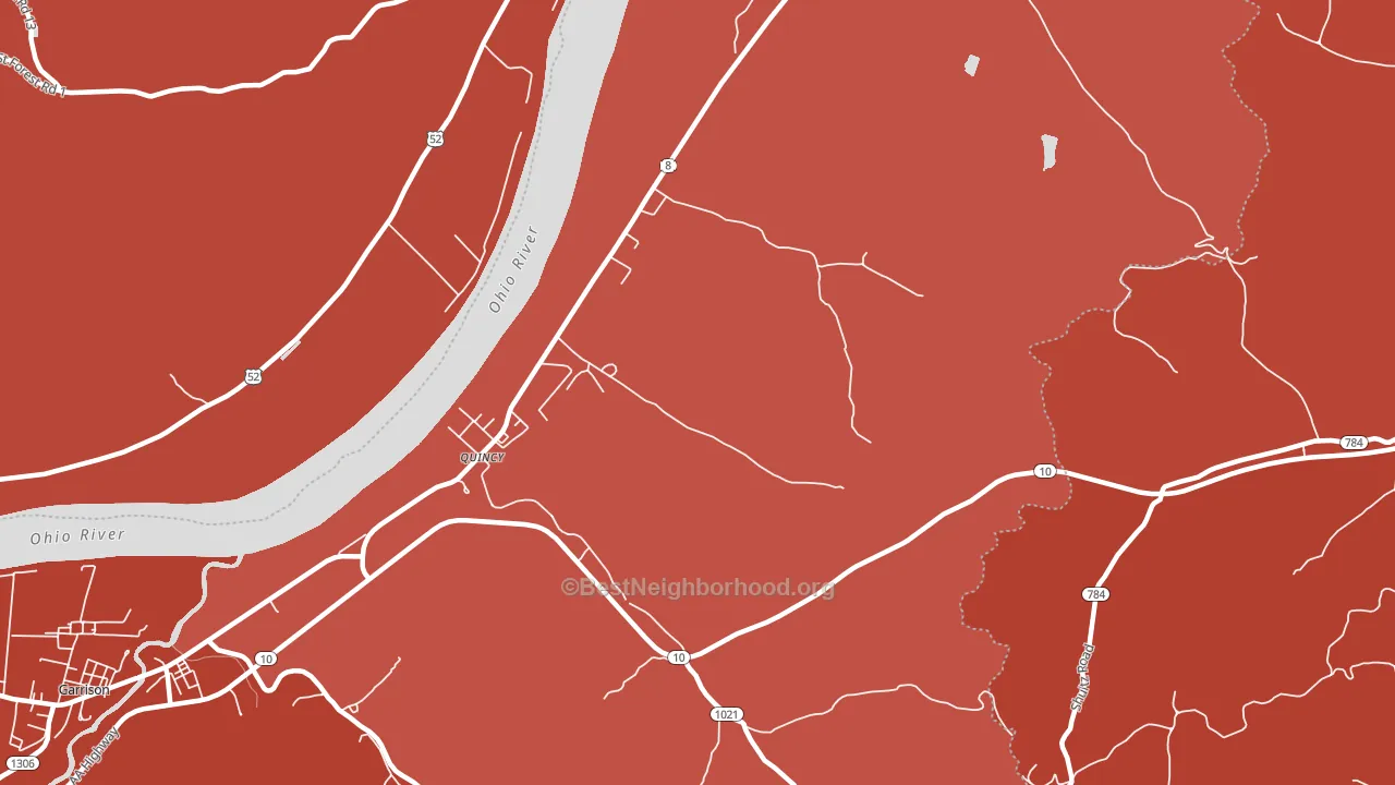 Quincy, KY block-group political-lean map