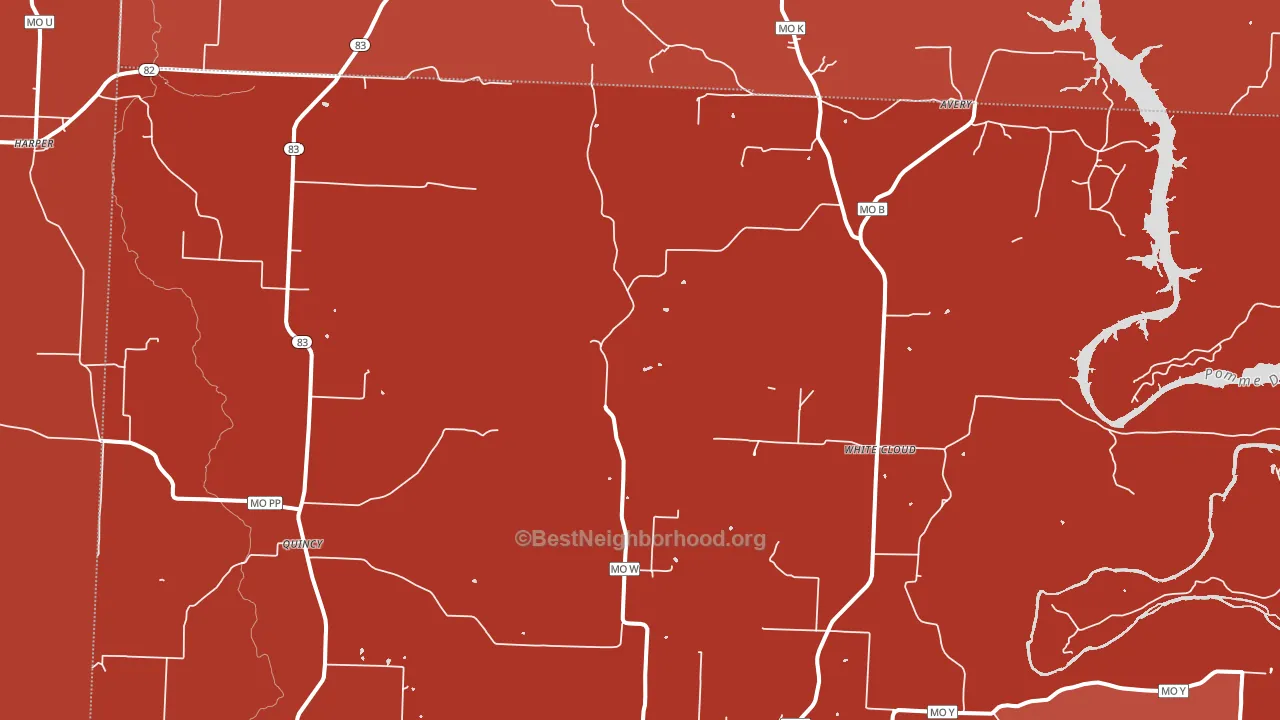 Quincy, MO block-group political-lean map