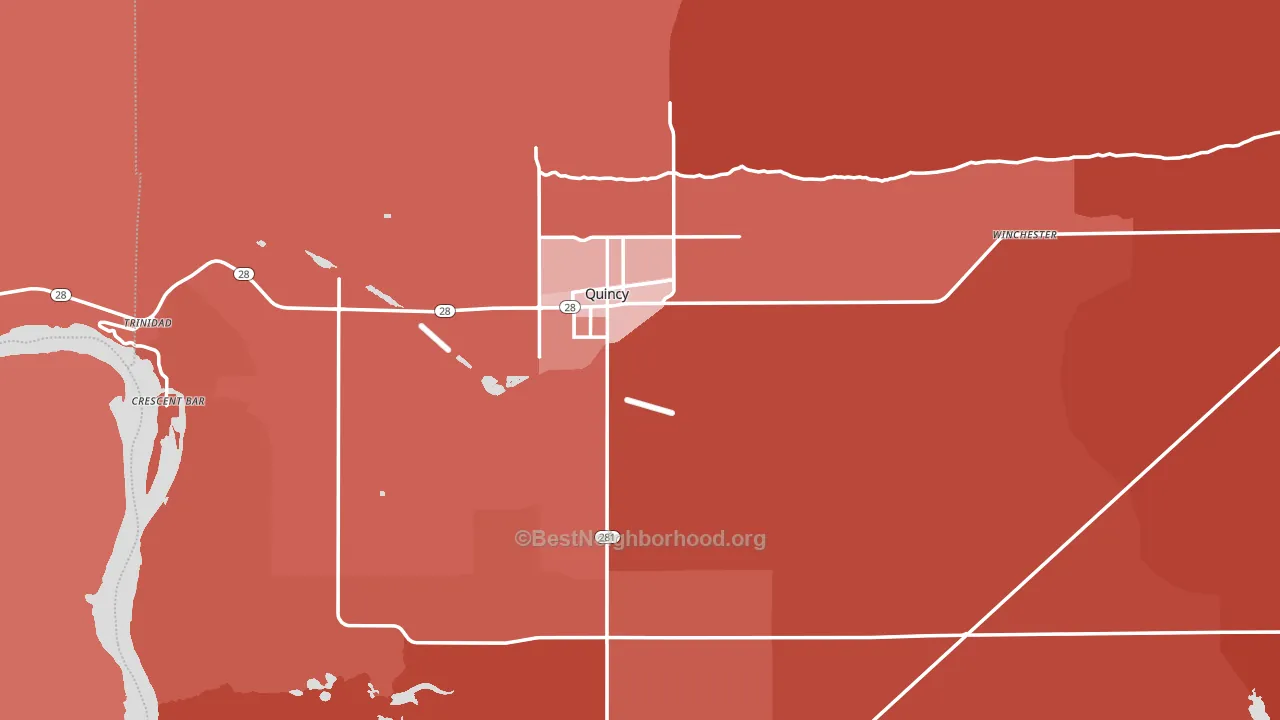Quincy, WA block-group political-lean map