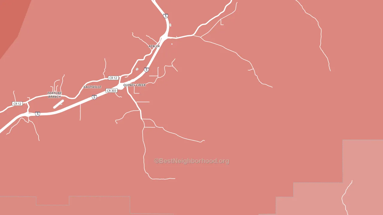 Quines Creek, OR block-group political-lean map