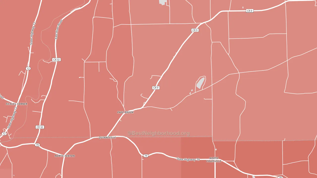Quinneville, NY block-group political-lean map
