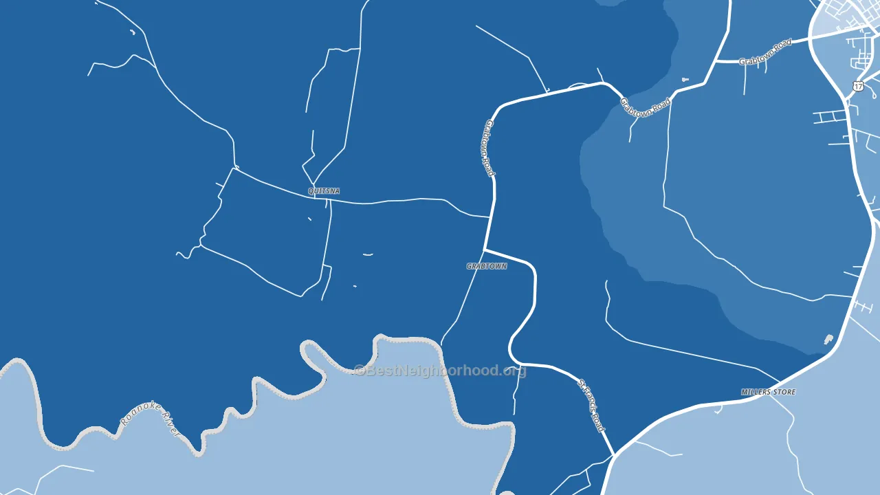 Quitsna, NC block-group political-lean map