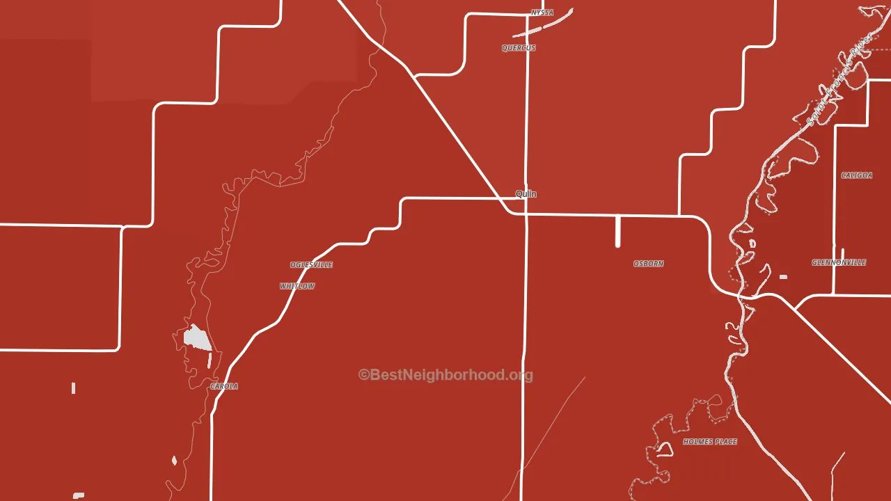 Qulin, MO block-group political-lean map