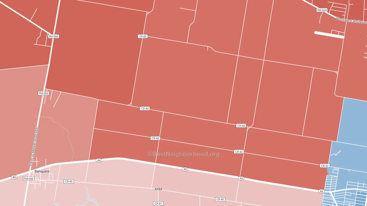 Rabb, TX block-group political-lean map