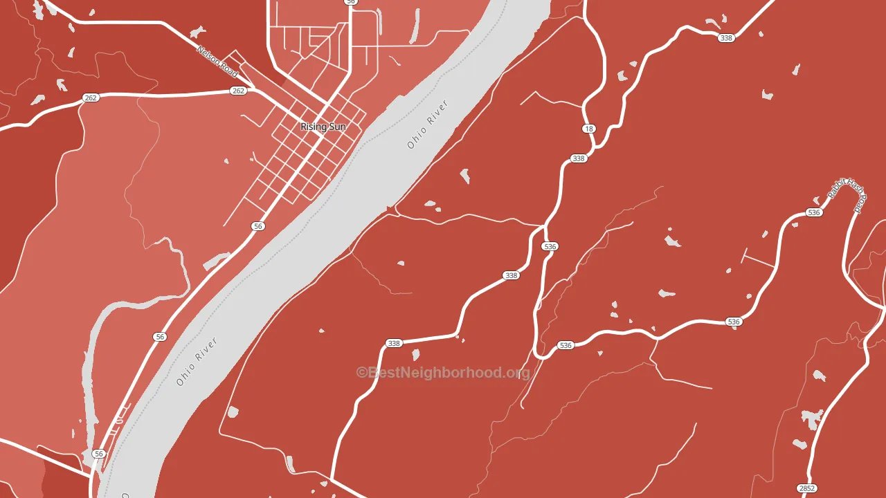 Rabbit Hash, KY block-group political-lean map