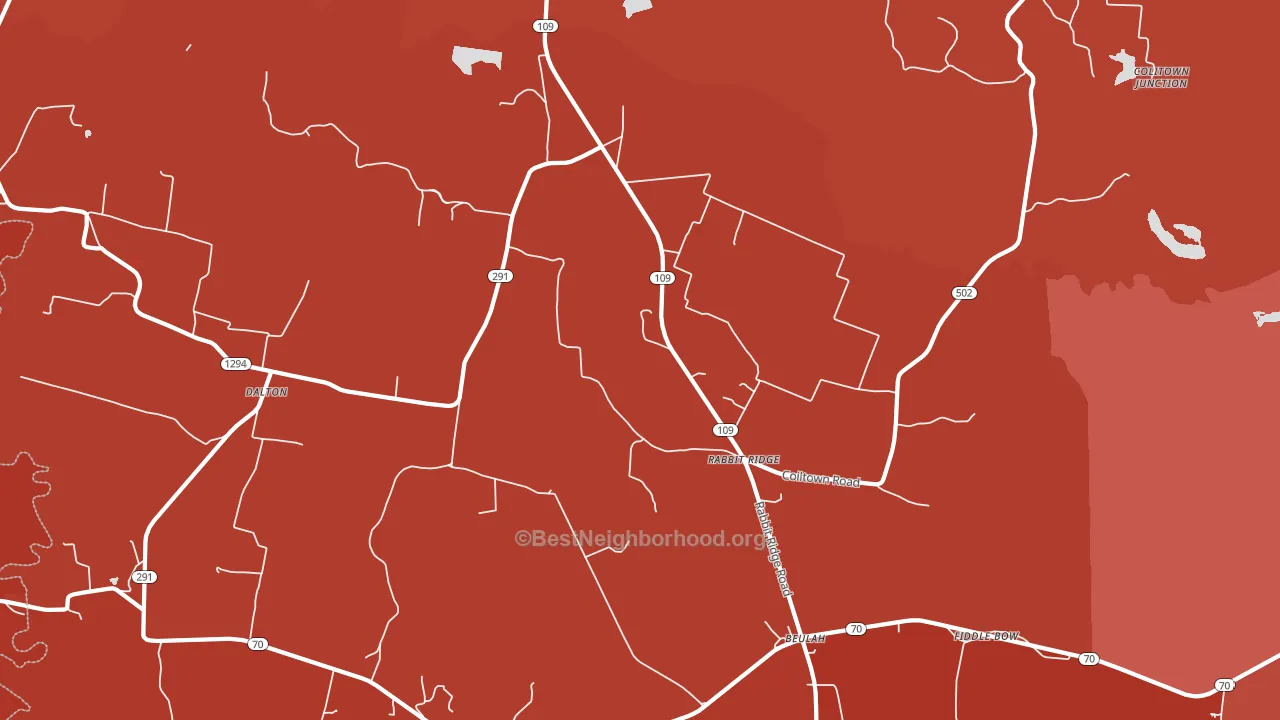 Rabbit Ridge, KY block-group political-lean map