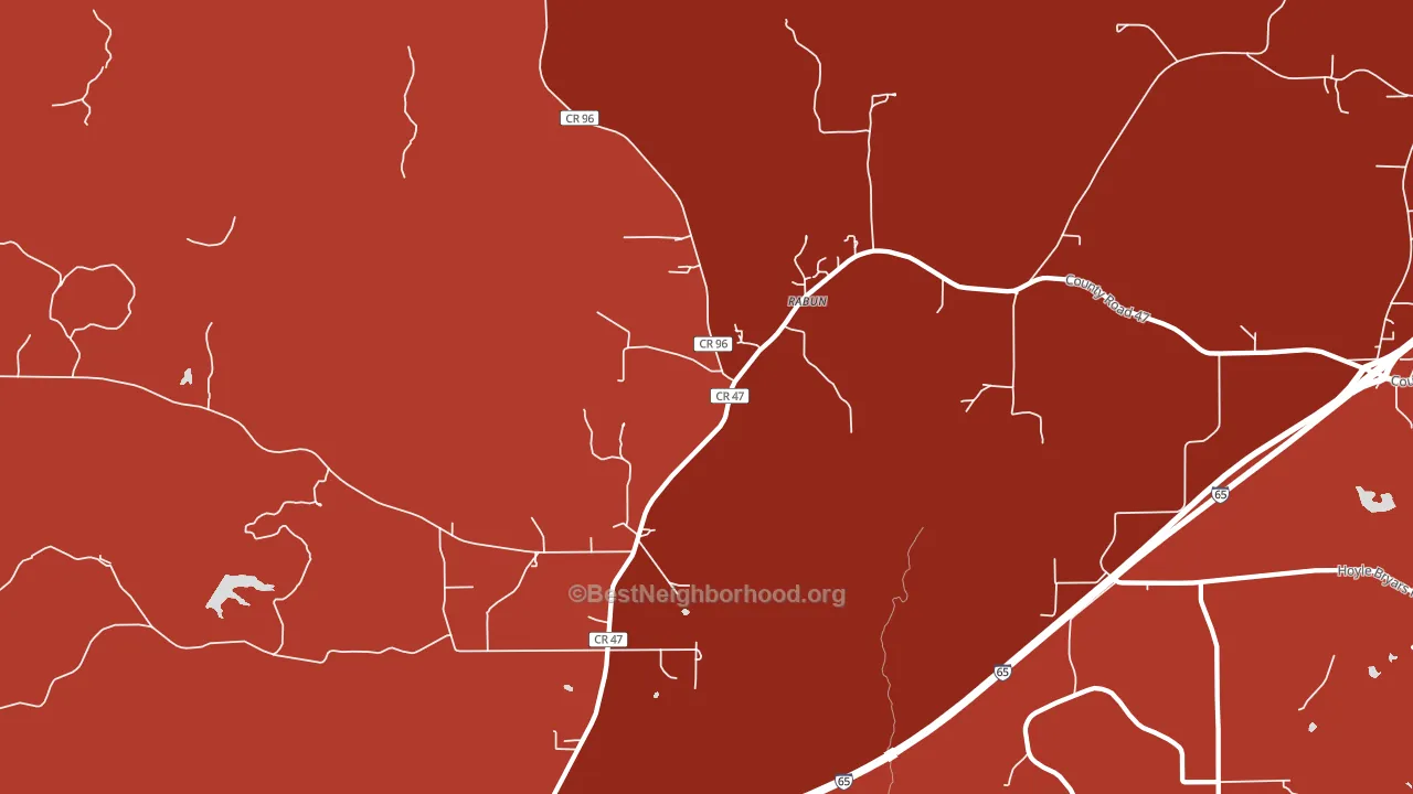 Rabun, AL block-group political-lean map
