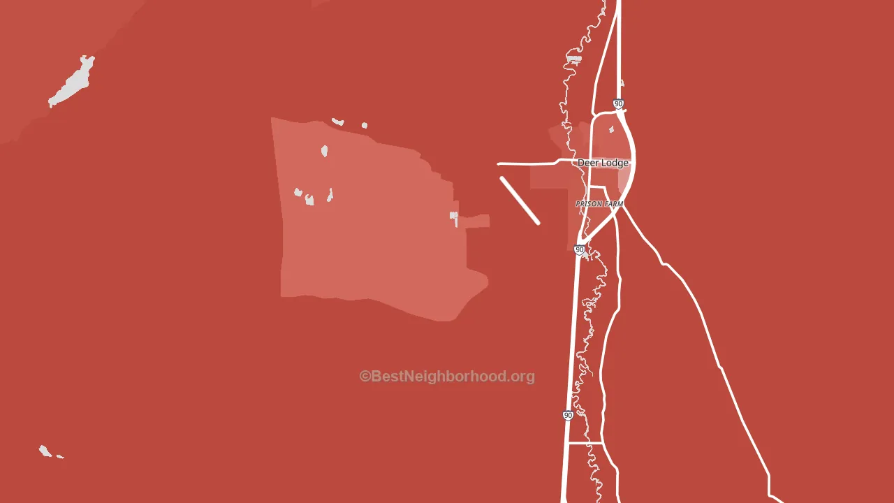 Racetrack, MT block-group political-lean map