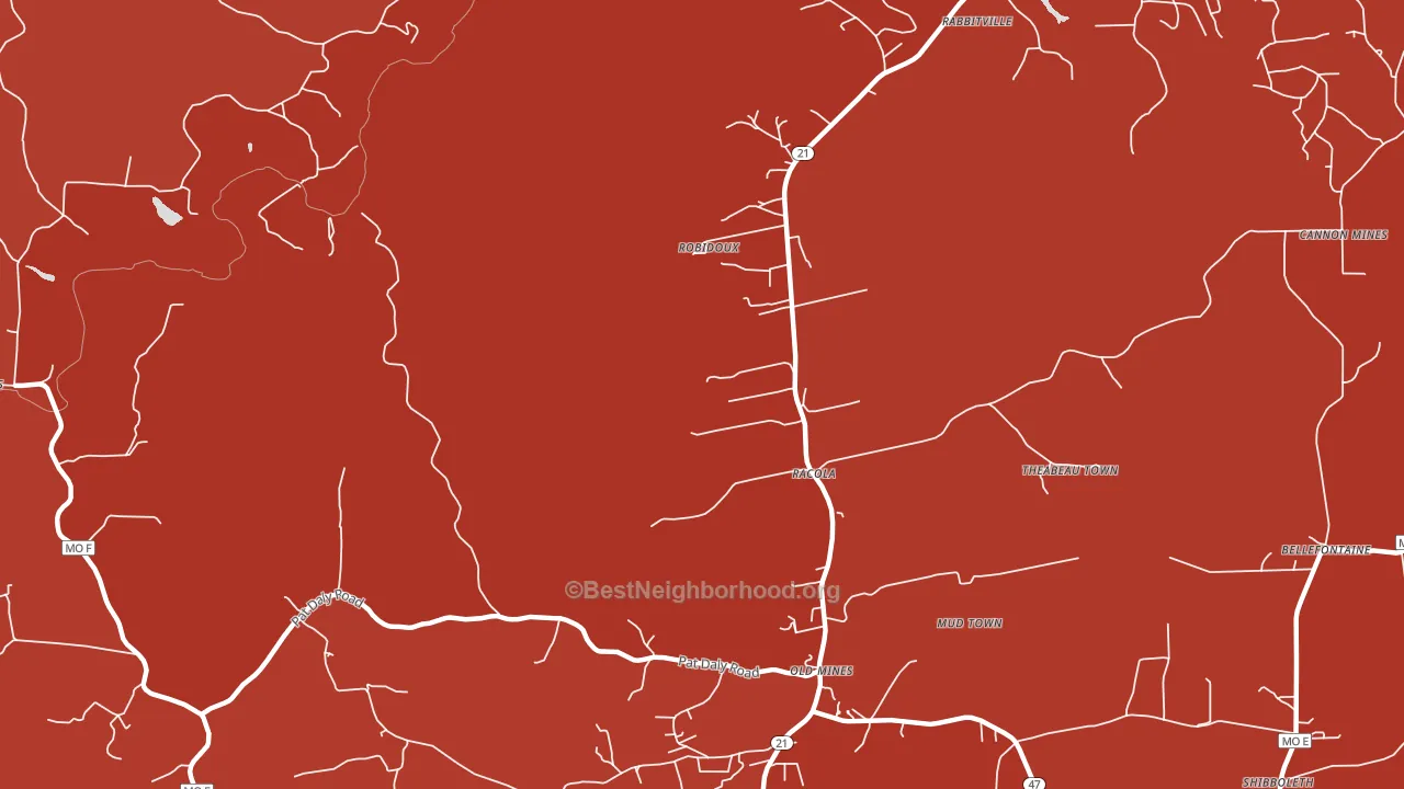 Racola, MO block-group political-lean map