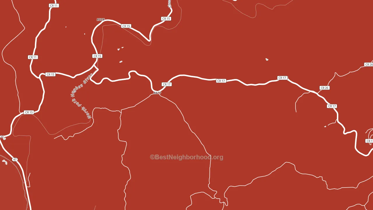 Racy, WV block-group political-lean map